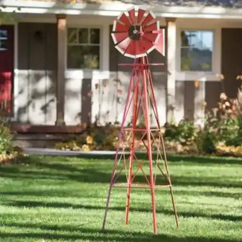 Windmill Decorative Red/White 8' fits Windmills No Model Category