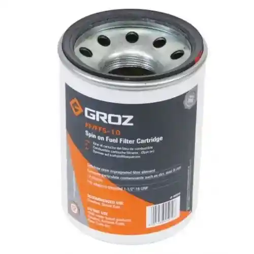 GROZ® Fuel Filter High Flow Water Block Spin-on Cartridge 10 Micron fits Pumps, Hoses, Nozzles, Filters Fuel Filters