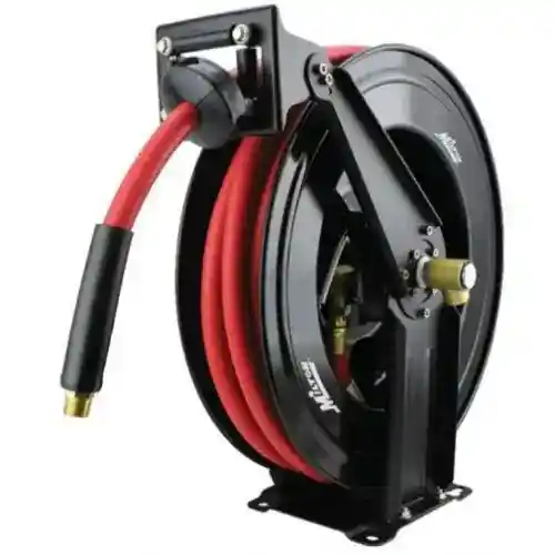 Milton Air Tool - 50 Foot 1/2" Auto Retracting Air Hose Reel fits Tools Air Compressor Accessories