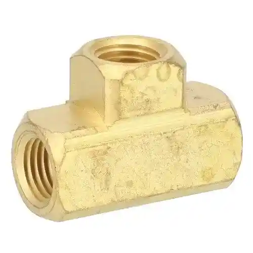 Milton Air Tool Fitting - Brass Tee Hose Female 1/4" FNPT fits Tools Air Compressor Accessories