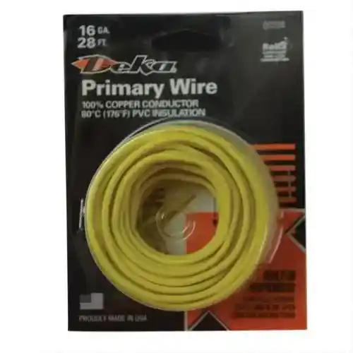 Wire Primary 16 Gauge 28' Yellow fits Wiring, Relays, Switches Wire
