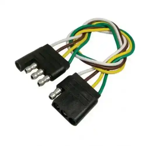 Pre Wired Molded Trailer Connector 4 Way 12" 16 Gauge fits Wiring, Relays, Switches Terminals fits Trailer & Towing Trailer Wiring
