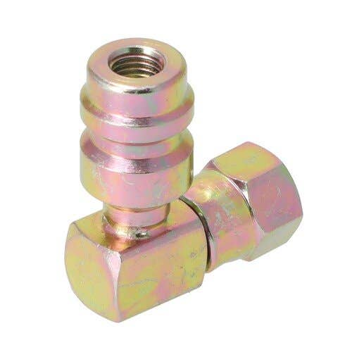 168704 | 1/4" to R134A Adapter | High Side | 90 Degree | John Deere 1640 2040 2040S 2140 2350 2355 2550 2555 2650 2650N 2750 2755 2850 2855N 2950 2955 3040 3055 3140 3150 3155 3255 4040 4050 4055 4230 4240 4250 4255 4430 4440 |  | 397052A1 | RE212794