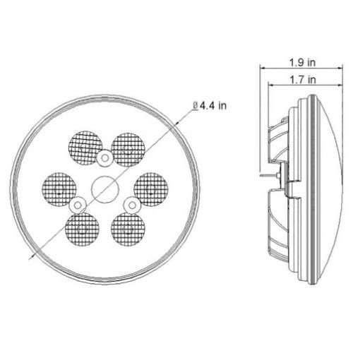 127095 | Red Rooster® LED Conversion Headlight Bulb - Trapezoid Beam | 18W | 4.5" Round | Par 36 | Allis Chalmers D10 D12 D14 |  | 70230232 | A24572 | 373662R91 | K962145 | E3NN1037AA | 70230232 | 373662R1 | RE336112 | 1752866M1 | 103463A | 103463A