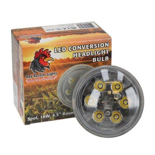 156508 | Red Rooster® LED Conversion Headlight Bulb - Spot Beam | 18W | 4.5" Round | Par 36 | Allis Chalmers D10 D12 D14 D21 |  | 70230232 | A24572 | 373662R91 | K962145 | E3NN1037AA | 70230232 | 373662R91 | RE336112 | 1752866M1 | 103463A | 103463A