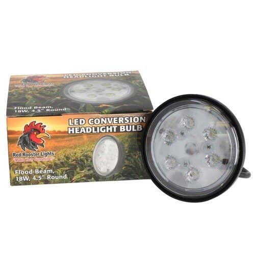 161350 | Red Rooster® LED Conversion Headlight Bulb - Flood Beam | 18W | 4.5" Round | Par 36 | Case 26 310C 310D 420 420B |  | 70239804 | A11280 | 7T-1371 | 131203C1 | AF3892R | D71409 | D70115 | 373662R1 | 373662R91 | 7G-9319 | 6N-7987 | AT25451