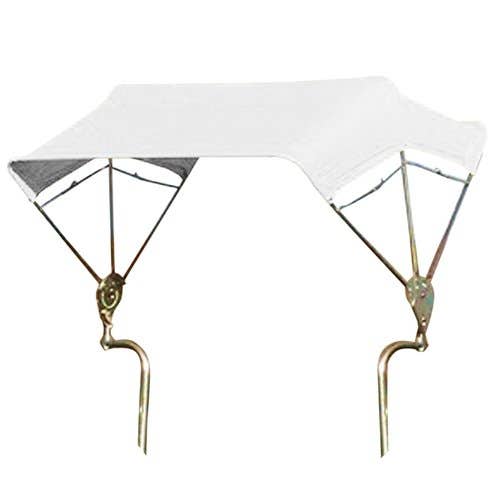 122953 | 3-Bow Tractor Canopy with Frame | Fender Mount | 40" - White |