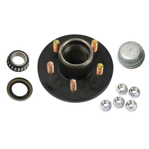 157027 | 5 Bolt Trailer Hub Kit - 4-1/2" Bolt Circle | 1-1/16" Inner and Outer Bearings |