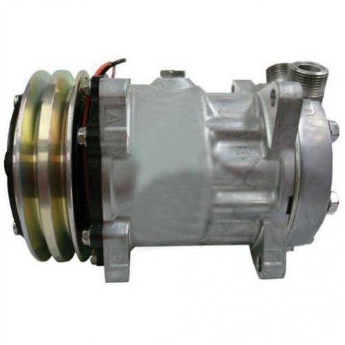Air Conditioning Compressor with 2 Groove Clutch Sanden Style fits New Holland TL80 TL90 TL100 5165549 fits Massey Ferguson 72276373 fits Ford 5165549 Air Conditioning Compressor with 2 Groove Clutch Sanden Style fits New Holland TL80 TL90 TL100 5165549 fits Massey Ferguson 72276373 fits Ford 5165549