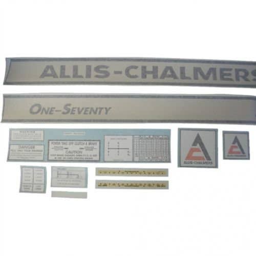 100205 | Allis Chalmers 170 Decal Set | Black on Cream | Vinyl | Allis Chalmers 170 |