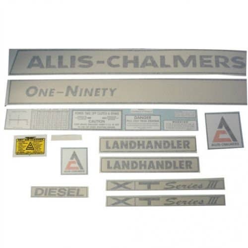 100204 | Allis Chalmers 190XT Decal Set | Series III | Black on Cream | Vinyl | Allis Chalmers 190XT |