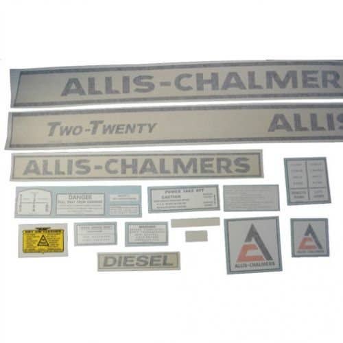 220 Decal Set Diesel Black on Cream Vinyl fits Allis Chalmers 220 220 Decal Set Diesel Black on Cream Vinyl fits Allis Chalmers 220