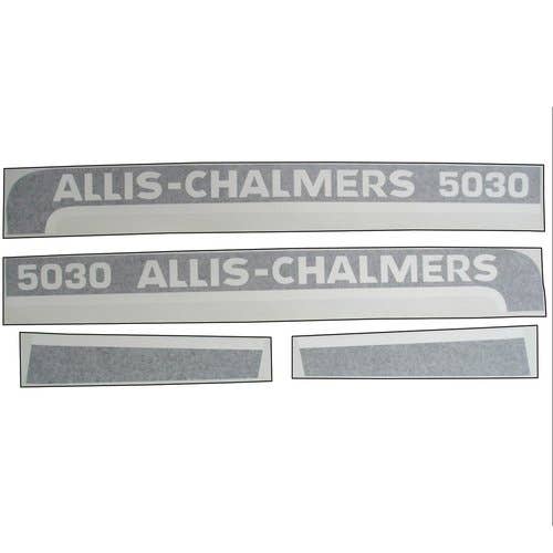 100232 | Allis Chalmers 5030 Decal Set | Hoods Only | Black/White | Vinyl | Allis Chalmers 5030 |