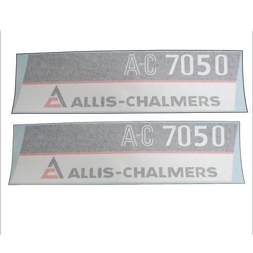 100224 | Allis Chalmers 7050 AC Decal Set | Hoods Only with Maroon Chassis | Vinyl | Allis Chalmers 7050 |