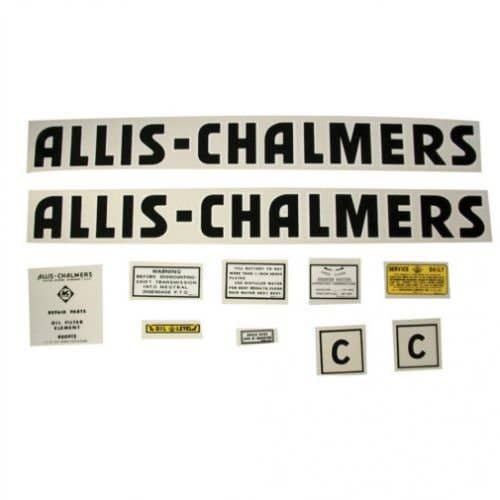 100137 | Allis Chalmers C Decal Set | Black Even Letters | Mylar | Allis Chalmers C |