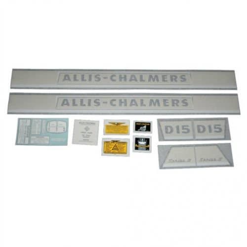 100198 | Allis Chalmers D15 Decal Set | Series II | with Chrome | Vinyl | Allis Chalmers D15 |