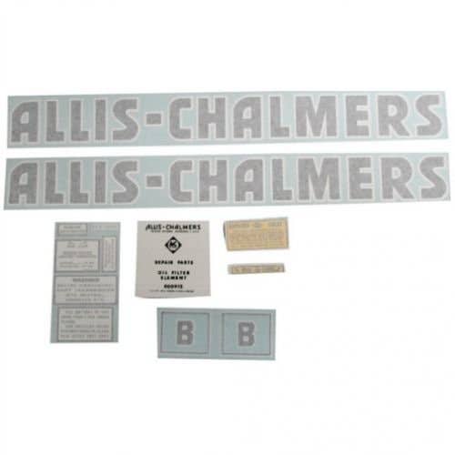 100183 | Allis Chalmers Decal Set | B | Black Letters | Vinyl | Allis Chalmers B |