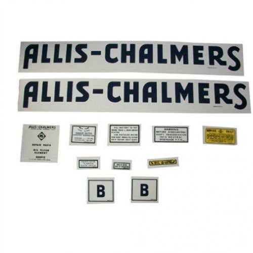 100134 | Allis Chalmers Decal Set | B Blue long A&S | Mylar | Allis Chalmers B |