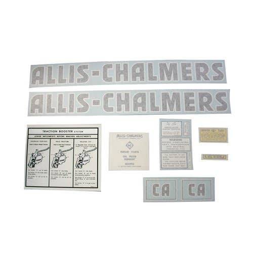 Decal Set CA Black Letters Vinyl fits Allis Chalmers CA Decal Set CA Black Letters Vinyl fits Allis Chalmers CA