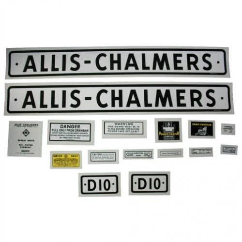 Decal Set D12 1957-60 Black Bar Grille Mylar fits Allis Chalmers D12 Decal Set D12 1957-60 Black Bar Grille Mylar fits Allis Chalmers D12