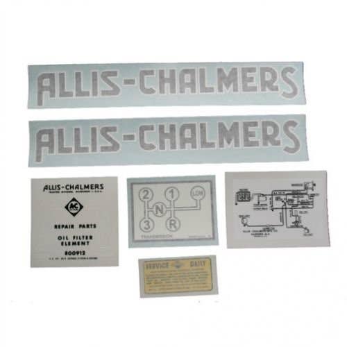 100188 | Allis Chalmers Decal Set | G | Black Letters | Vinyl | Allis Chalmers G |