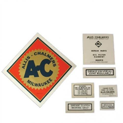 100126 | Allis Chalmers Decal Set | UC | Mylar | Allis Chalmers UC |