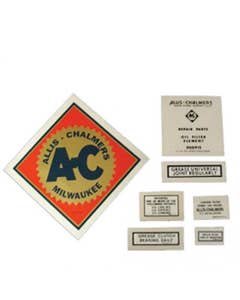 100126 | Allis Chalmers Decal Set | UC | Mylar | Allis Chalmers UC |