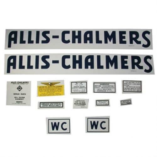 100128 | Allis Chalmers Decal Set | WC 1939-40 | Mylar | Allis Chalmers WC |