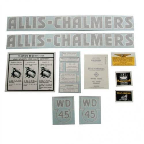 Decal Set WD45 Black Letters Vinyl fits Allis Chalmers WD45 Decal Set WD45 Black Letters Vinyl fits Allis Chalmers WD45