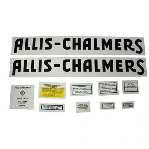 100133 | Allis Chalmers Decal Set | WF after 1940 | Mylar | Allis Chalmers WF |