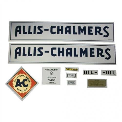 100132 | Allis Chalmers Decal Set | WF Blue with Border | Mylar | Allis Chalmers WF |