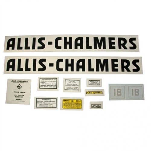 100171 | Allis Chalmers IB Decal Set | Black Even Letters | Mylar | Allis Chalmers IB |