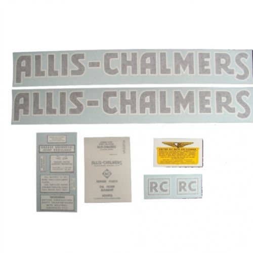100178 | Allis Chalmers RC Decal Set | Black with Long A & S | Vinyl | Allis Chalmers RC |