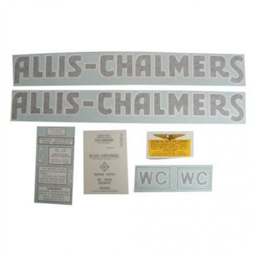 100176 | Allis Chalmers WC Decal Set | Black with Long A & S | Vinyl | Allis Chalmers WC |