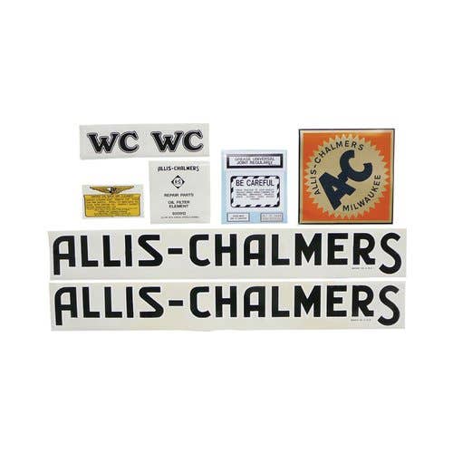 WC Decal Set with Orange AC Decal Mylar fits Allis Chalmers WC WC Decal Set with Orange AC Decal Mylar fits Allis Chalmers WC