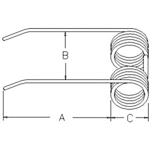152711 | Baler Pickup Tooth - Double Tine | Teeth | Case IH RS451 RS551 RS561 RS561A 8435 8575 | Hesston 545 845 846A 855 856 856A 4755 |  | 700714826