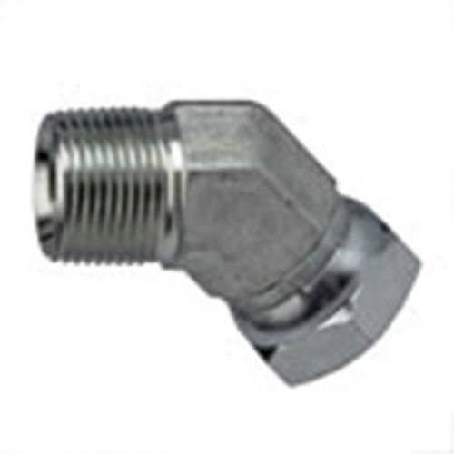 155863 | Brennan 1503-08-08 Hydraulic Adapter Union | 45° 1/2" Male | 1/2" Female Swivel |