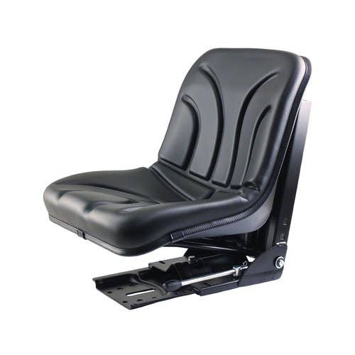 168773 | Bucket Seat | Black Vinyl with Mechanical Suspension | Allis Chalmers 5040 5045 5050 6140 | Case IH 2120 2130 2140 2150 | Ford 5640 6640 7740 7840 8240 8340 | John Deere 940 1020 1030 1040 1120 1130 1140 1630 1640 1830 2020 2020 2030 2040 |