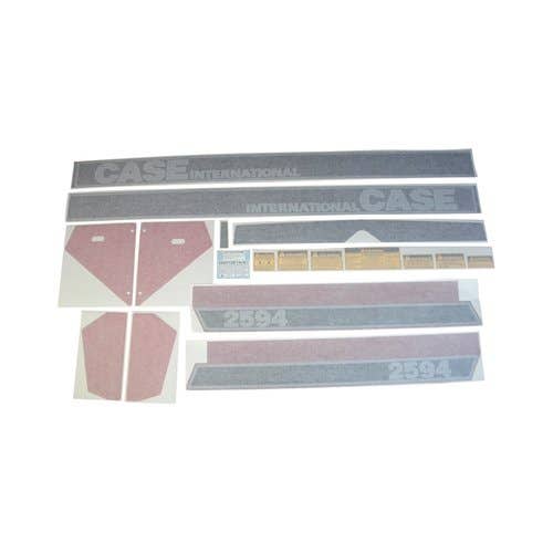 Cab Decal Set Black/Red/Silver - Vinyl fits Case IH 2594 Cab Decal Set Black/Red/Silver - Vinyl fits Case IH 2594