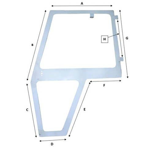 110154 | Cab Door Frame - Left Hand | Case 1896 2090 2094 2290 2294 3294 | Case IH 1896 2096 |  | F98194 | F988028