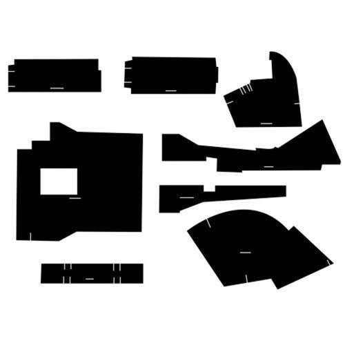 Cab Foam Cab Kit without Headliner - Black fits Allis Chalmers 6060 6070 6080 