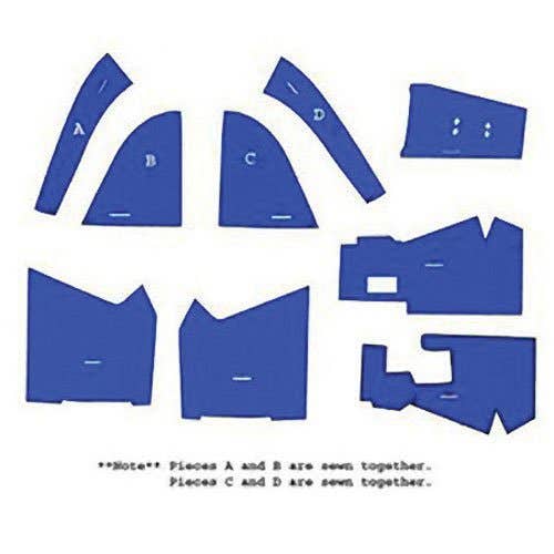 Cab Foam Kit less Headliner Blue fits Ford 5610 6610 7610 Cab Foam Kit less Headliner Blue fits Ford 5610 6610 7610