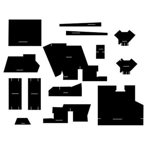 Cab Foam Cab Kit with Headliner - Black fits Case 1270 1370 1570 