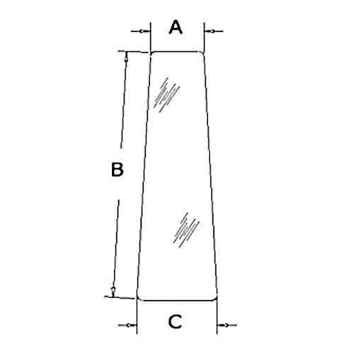 117650 | Cab Glass - Door | Front | Right Hand | Case 570LXT 570LXT 570MXT 570MXT 580K 580K 580L 580L 580SK 580SK 580 Super L 580 Super L 590 590 |  | R52880