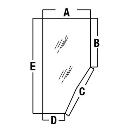123200 | Cab Glass | Door - Left Hand | Kubota M95 M105 M4900 M5700 M6800 M8200 M9000 |  | 3G710-70770