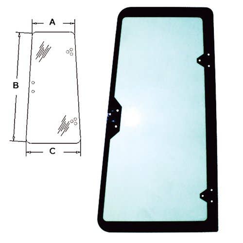 117646 | Cab Glass - Door | Rear | Left Hand | Case 570LXT 570LXT 570MXT 570MXT 580K 580K 580L 580L 580SK 580SK 580 Super L 580 Super L 590 590 |  | R52881 | R54107