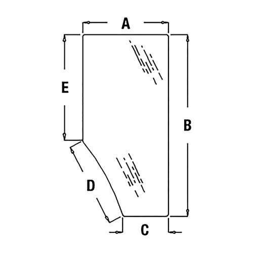 113079 | Cab Glass | Door - Right Hand | John Deere 7200 7210 7400 7410 7510 7600 7610 7700 7710 7800 7810 |  | R131164 | R110825