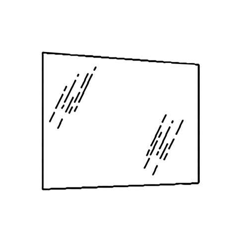 113116 | Cab Glass - Door Upper | White 2-85 2-88 2-105 2-110 2-135 2-150 2-155 2-180 |  | CG1976