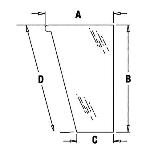 150509 | Cab Glass - Front | Lower | Left Hand | Case 580M 580M 580 Super M 580 Super M 590 590 |  | 338420A1 | 448608A1