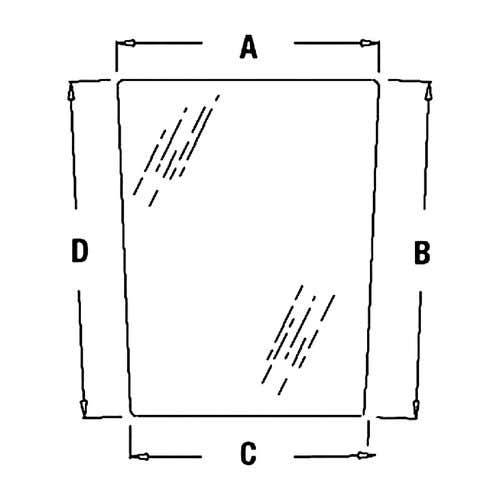 113077 | Cab Glass - Lower Front | Left Hand | John Deere 7200 7210 7400 7410 7510 7600 7610 7700 7710 7800 7810 |  | R96196